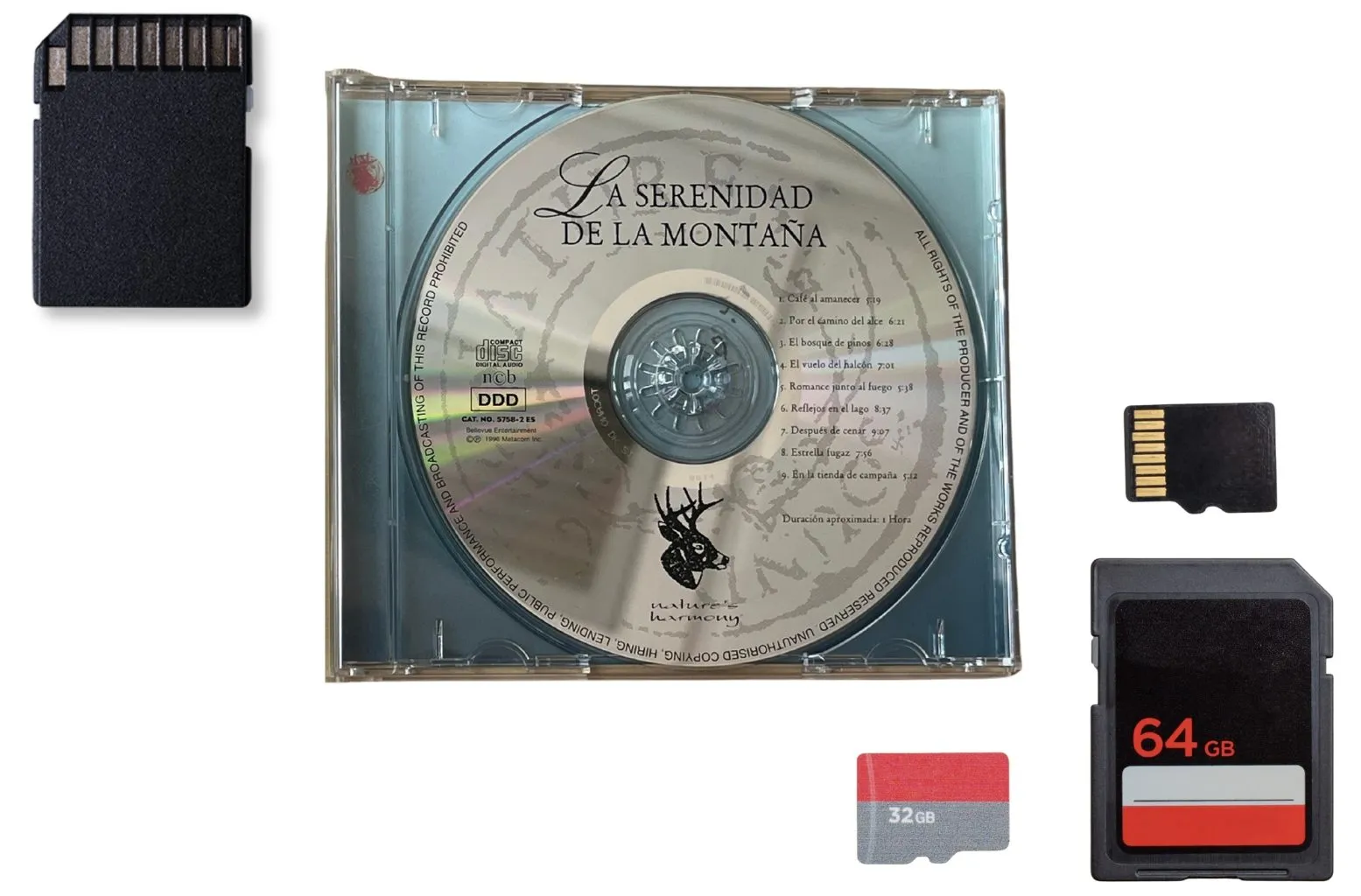 DVD, tarjetas y memoria